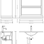 Landhaus-Badezimmermöbel 100 cm aus Massiveiche mit Granitplatte und passendem Waschbecken