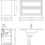 Klassischer Waschtischunterschrank 100 cm in Oval Room Blue mit Keramikwaschtisch und 2 Schubladen