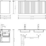 Dunkeleiche Badezimmermöbel 120 cm mit glatter Front, Innenschublade und doppeltem Solid-Surface-Waschtisch