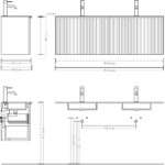 Dunkeleiche Badezimmermöbel 160 cm mit glatter Front, Innenschublade und doppeltem Solid-Surface-Waschtisch