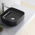 Van Heck Black Square 38.5 Keramik Aufsatzbecken
