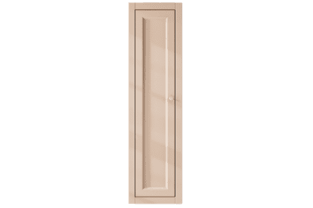Kompakter Badezimmerschrank mit zwei Einlegeböden und einer Front im Landhausstil aus Setzputz 120 cm.
