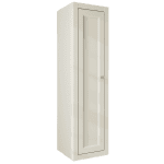 Kompakter Badezimmerschrank mit zwei Einlegeböden und einer Front im Landhausstil aus Ammonit 120 cm.