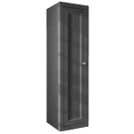 Kompakter Badezimmerschrank mit zwei Einlegeböden, ausgestattet mit einer Landhausfront in Off-Black 120 cm.