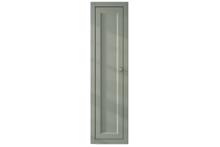 Kompakter Badezimmerschrank mit zwei Einlegeböden, ausgestattet mit einer Front im Landhausstil in Card Room Green 120 cm.