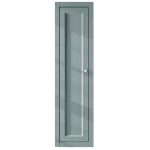 Kompakter Badezimmerschrank mit zwei Einlegeböden, ausgestattet mit einer Front im Landhausstil in Oval Room Blue 120 cm.