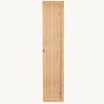 Mittelgroßer Badezimmerschrank mit drei Einlegeböden aus natürlicher, massiver Eiche mit einer rustikalen Front 170 cm.