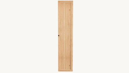Mittelgroßer Badezimmerschrank mit drei Einlegeböden aus natürlicher, massiver Eiche mit einer rustikalen Front 170 cm.