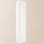 Mittlerer Badezimmerschrank mit drei Einlegeböden in All White mit einer Landhausfront 170 cm.
