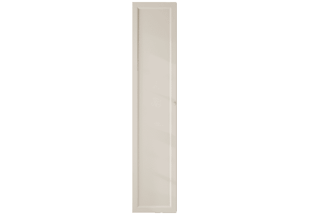Mittelgroßer Badezimmerschrank mit drei Einlegeböden aus Skimming Stone mit einer Landhausfront 170 cm.