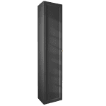 Mittelgroßer Badezimmerschrank mit drei Einlegeböden in Off-Black mit einer Landhausfront 170 cm.