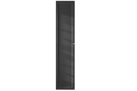 Mittelgroßer Badezimmerschrank mit drei Einlegeböden in Off-Black mit einer Landhausfront 170 cm.