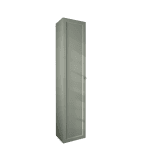 Mittelgroßer Badezimmerschrank mit drei Einlegeböden in Card Room Green mit einer Front im Landhausstil 170 cm.