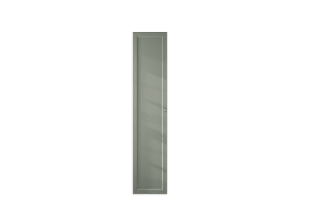 Mittelgroßer Badezimmerschrank mit drei Einlegeböden in Card Room Green mit einer Front im Landhausstil 170 cm.