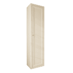 Geräumiger Badezimmerschrank mit drei Einlegeböden in Off-White, ausgestattet mit einer Landhausfront 180 cm.