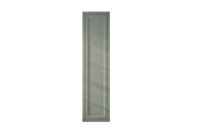 Geräumiger Badezimmerschrank mit drei Einlegeböden in Card Room Grün mit einer Landhausfront 180 cm.
