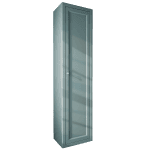 Geräumiger Badezimmerschrank mit drei Einlegeböden in Oval Room Blue, ausgestattet mit einer Landhausfront 180 cm.