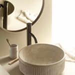 Van Heck Beige Rund 38 Naturstein Aufsatzbecken