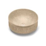 Van Heck Beige Rund 38 Naturstein Aufsatzbecken