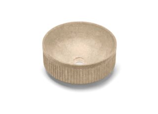 Van Heck Beige Rund 38 Naturstein Aufsatzbecken