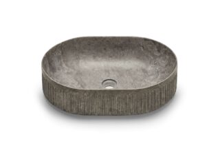 Van Heck Black Oval 58 Aufsatzbecken aus Naturstein