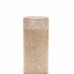 Van Heck Beige Becken Säule Rund 40 aus Naturstein
