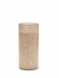 Van Heck Beige Becken Säule Rund 40 aus Naturstein