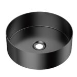Aufsatzbecken Riva Bella Black Gun Metal Round 38 aus Edelstahl