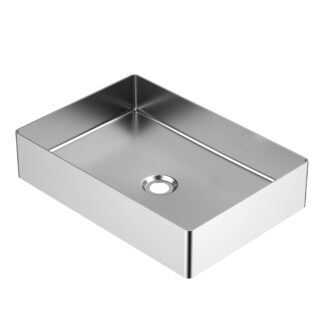 EdelstahlAufsatzbecken Riva Bella Gebürstetes Nickel Rechteck 55