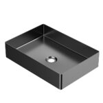 EdelstahlAufsatzbecken Riva Bella Black Gun Metal Rectangle 55