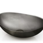 Van Heck Black Oval 46 Aufsatzbecken aus Gusseisen