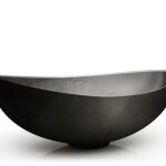 Van Heck Black Oval 46 Aufsatzbecken aus Gusseisen