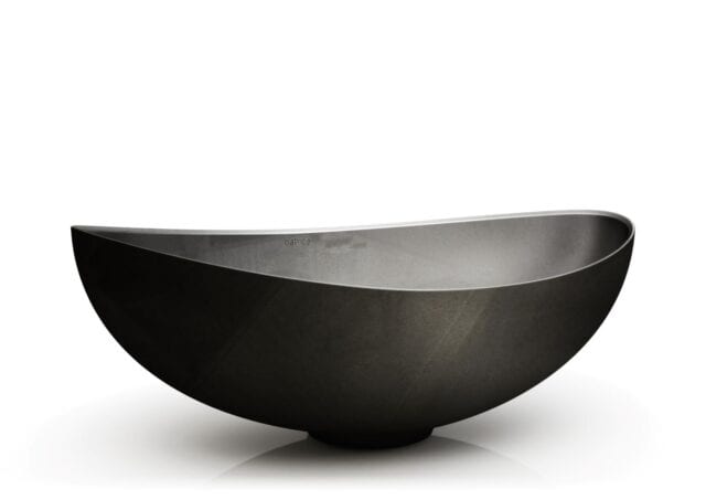 Van Heck Black Oval 46 Aufsatzbecken aus Gusseisen