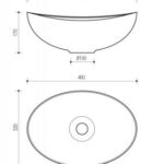 Aufsatzbecken Van Heck Weiß Oval 46 von Gusseisen