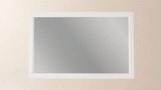 Massivholz-Badezimmerspiegel,117x74 in All White