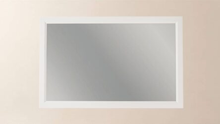 Massivholz-Badezimmerspiegel,117x74 in All White