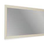 Massivholz Badezimmerspiegel,117x74 in Off-White