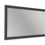 Massivholz Badezimmerspiegel,117x74 in Off-Black