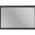 Massivholz Badezimmerspiegel,117x74 in Off-Black