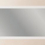 Massivholz-Badezimmerspiegel,130x74 in All White