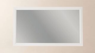 Massivholz-Badezimmerspiegel,130x74 in All White