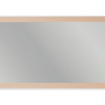 Massivholz-Badezimmerspiegel,130x74 in Setting Gips