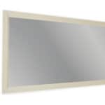 Massivholz Badezimmerspiegel,130x74 in Off-White