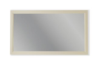 Massivholz Badezimmerspiegel,130x74 in Off-White