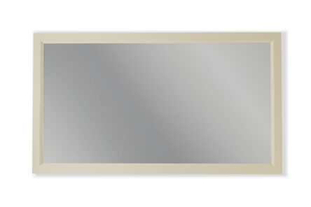 Massivholz Badezimmerspiegel,130x74 in Off-White