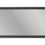 Massivholz Badezimmerspiegel,130x74 in Off-Black