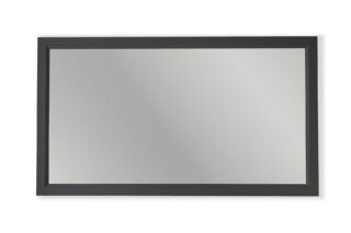 Massivholz Badezimmerspiegel,130x74 in Off-Black