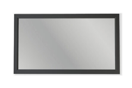 Massivholz Badezimmerspiegel,130x74 in Off-Black