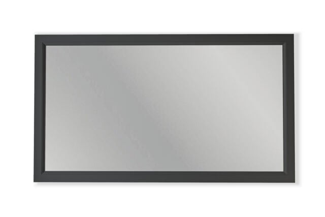 Massivholz Badezimmerspiegel,130x74 in Off-Black