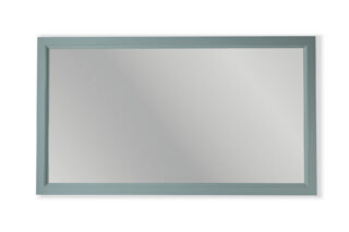Massivholz Badezimmerspiegel,130x74 in Oval Room Blue